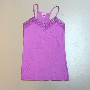 Victoria’s Secret PINK Women’s Medium Purple Lace Racerback Tank Y2K Vintage